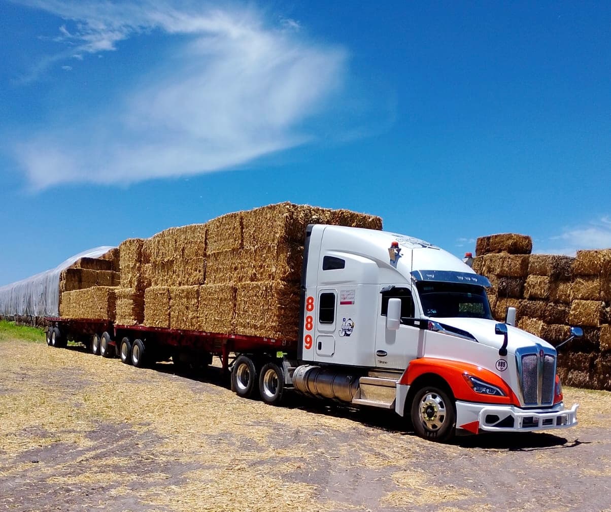 ServiExpress JC double-trailer rig on the Monterrey–Mexico City national corridor